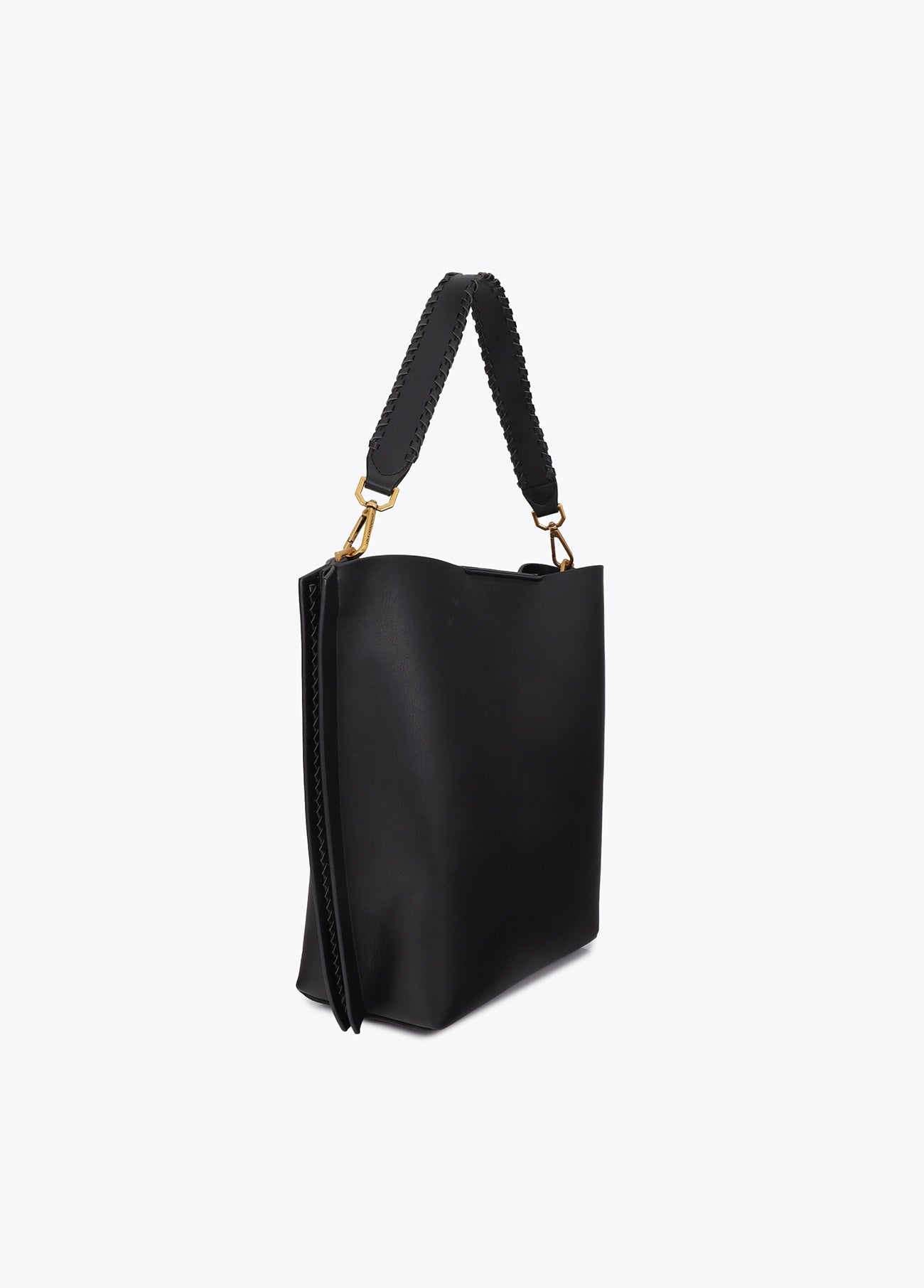 lf2604033-Shopper with chain detail and leopard logo-Black