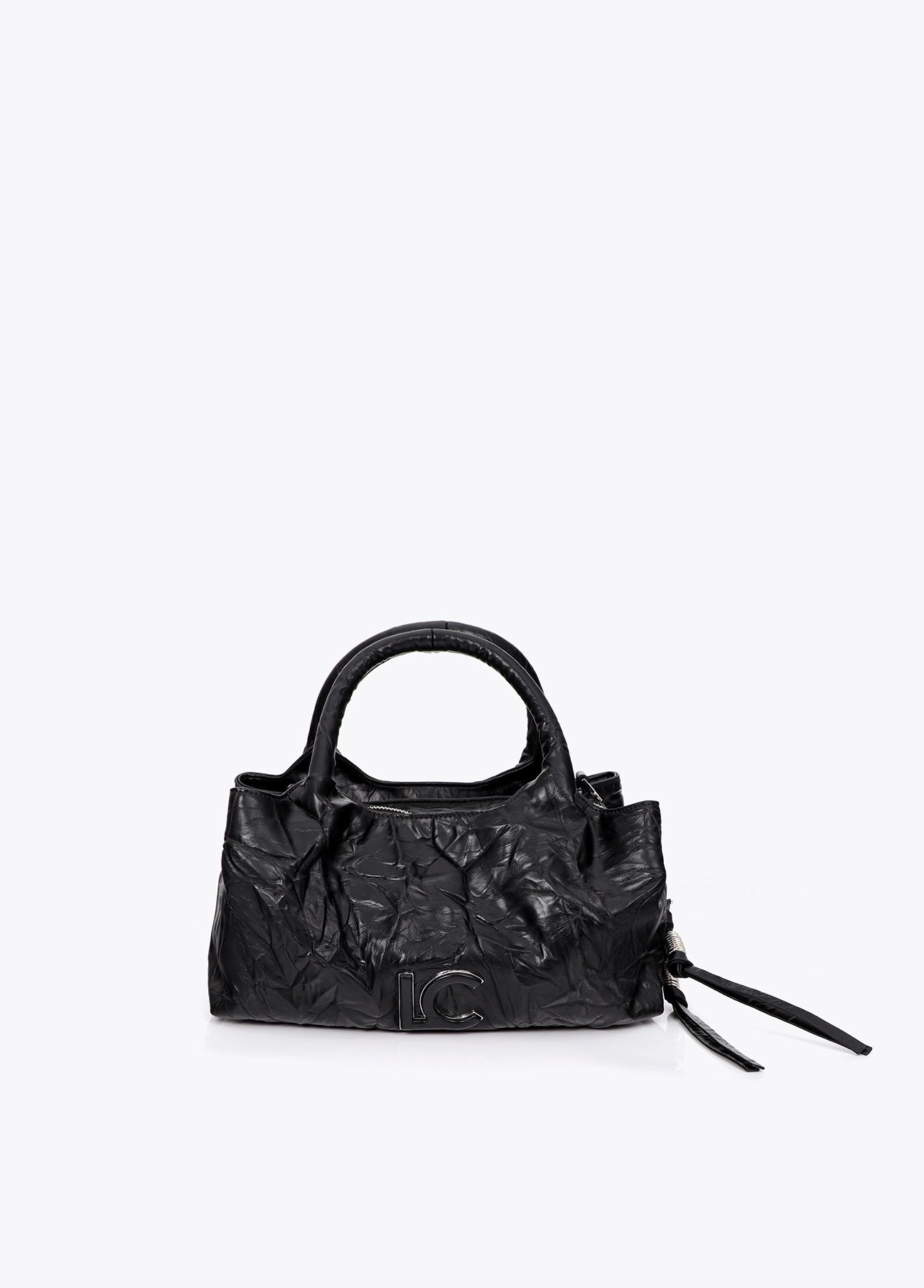 lf2604041-Bowling with wrinkled skin effect-Black