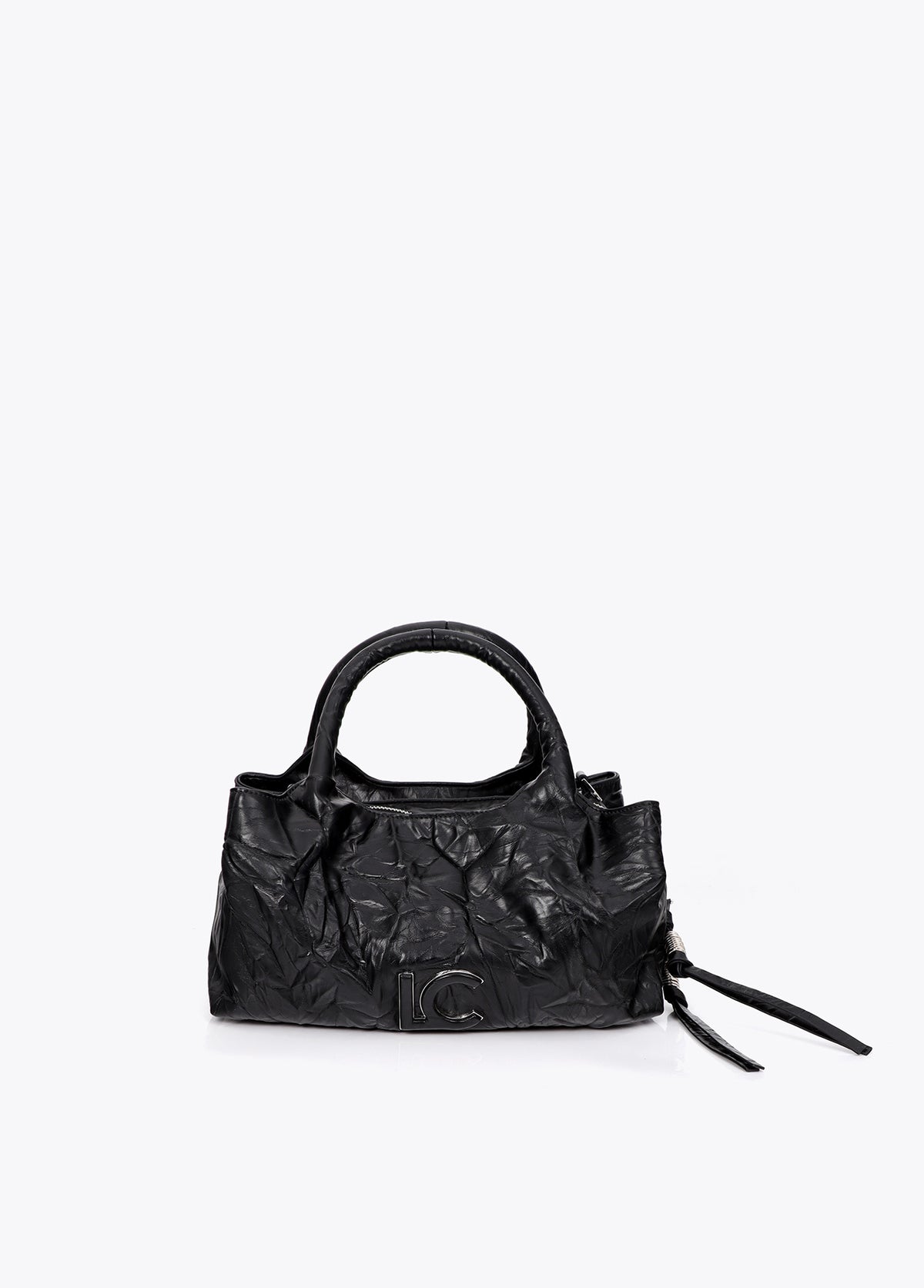 lf2604041-Bowling with wrinkled skin effect-Black