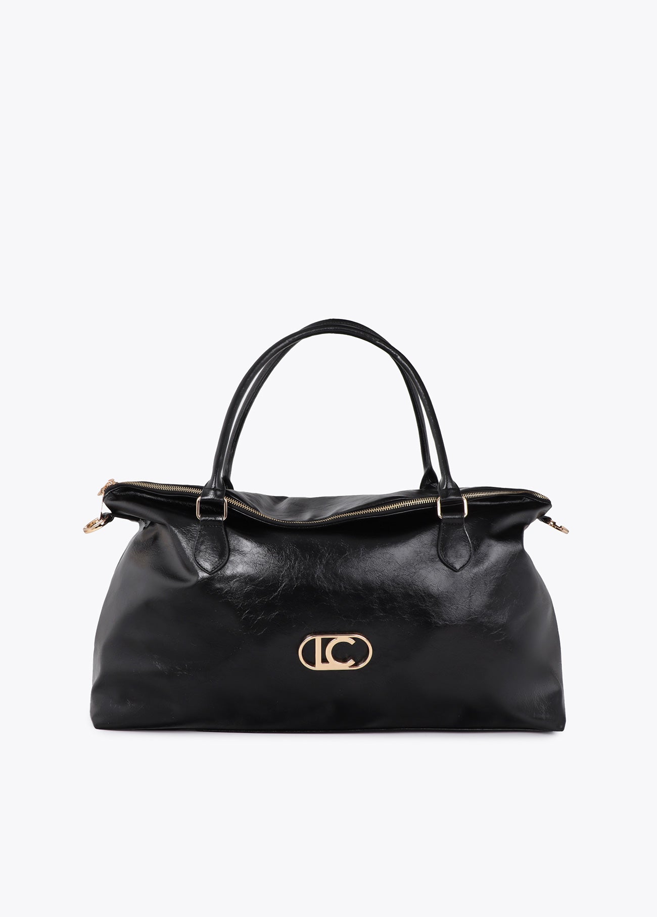 lf2604047-Leather-effect weekend-Black
