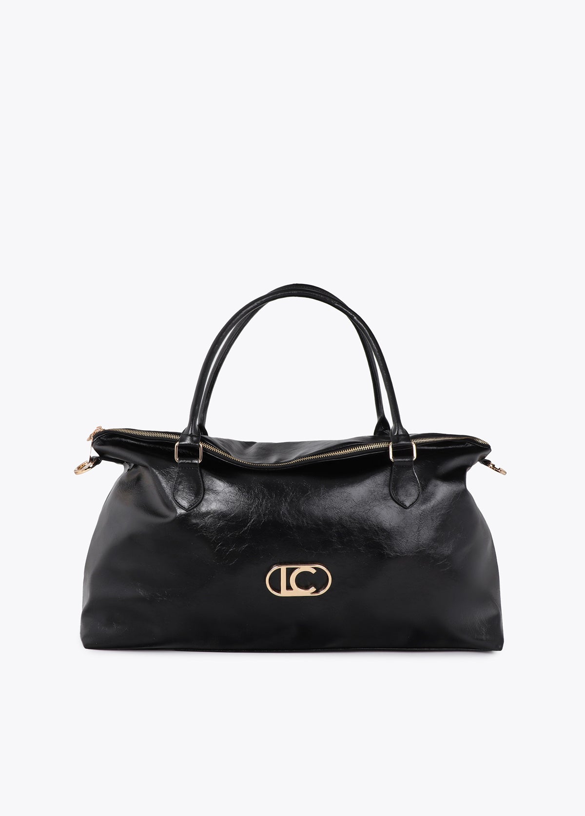 lf2604047-Leather-effect weekend-Black