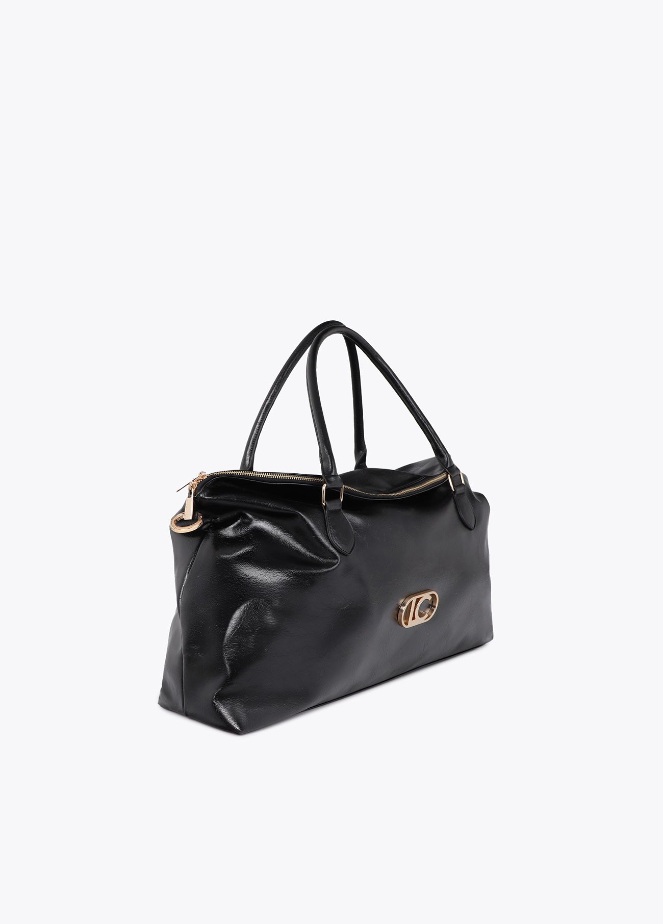 lf2604047-Leather-effect weekend-Black