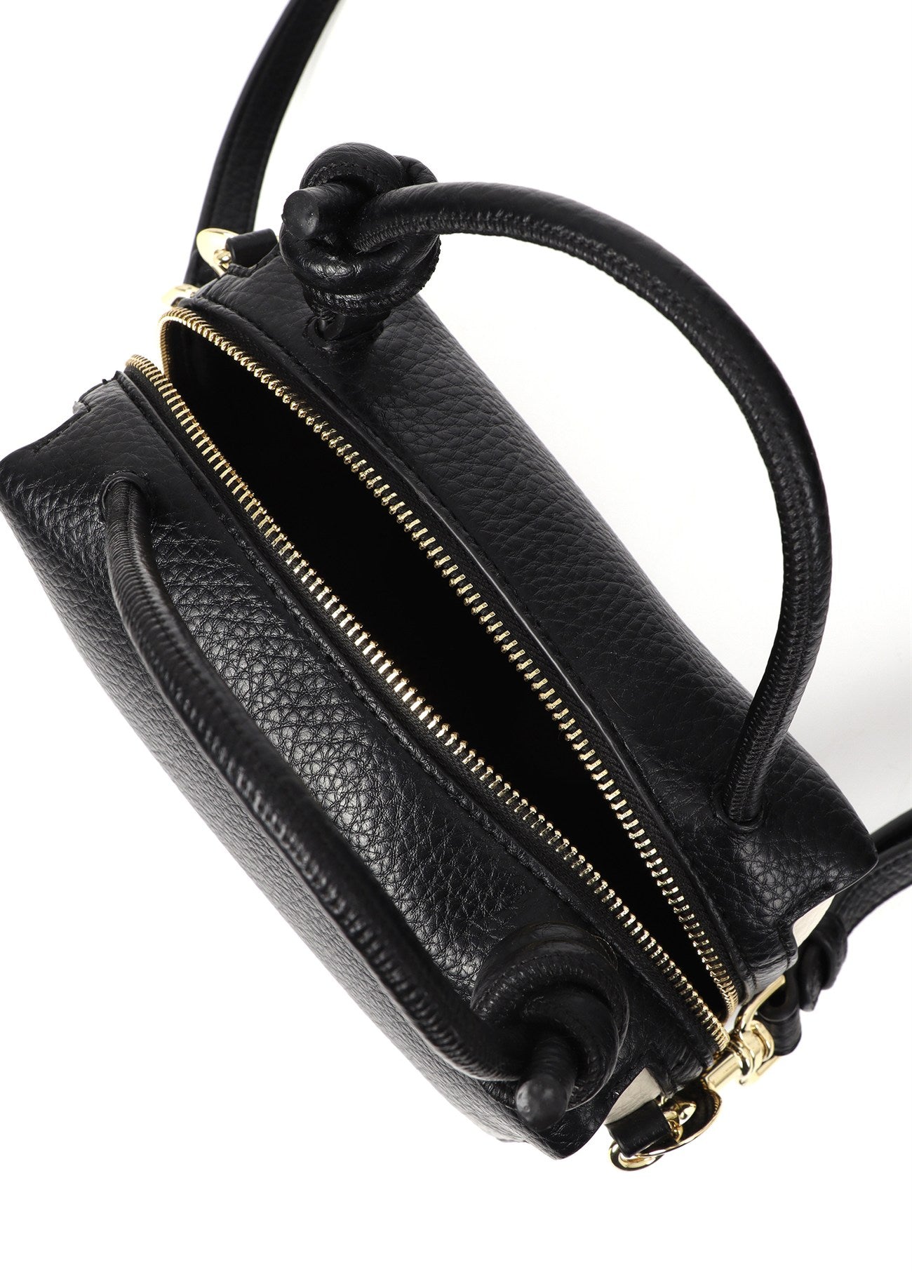 lf2604052-Two-tone faux leather shoulder bag-Black-Ecru