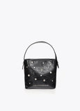 lf2604060-Star and heart studded shoulder bag-Black