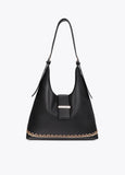lf2604063-Shopper with eyelets-Black