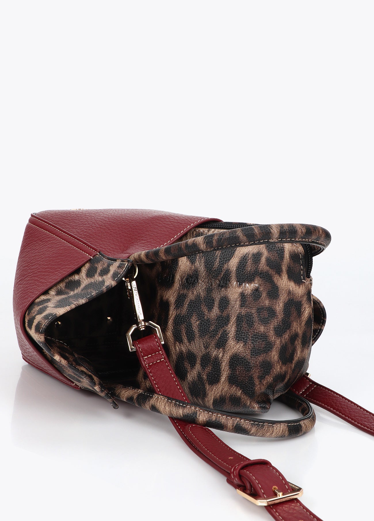 lf2604066-Tricolor shoulder bag-Bordeaux