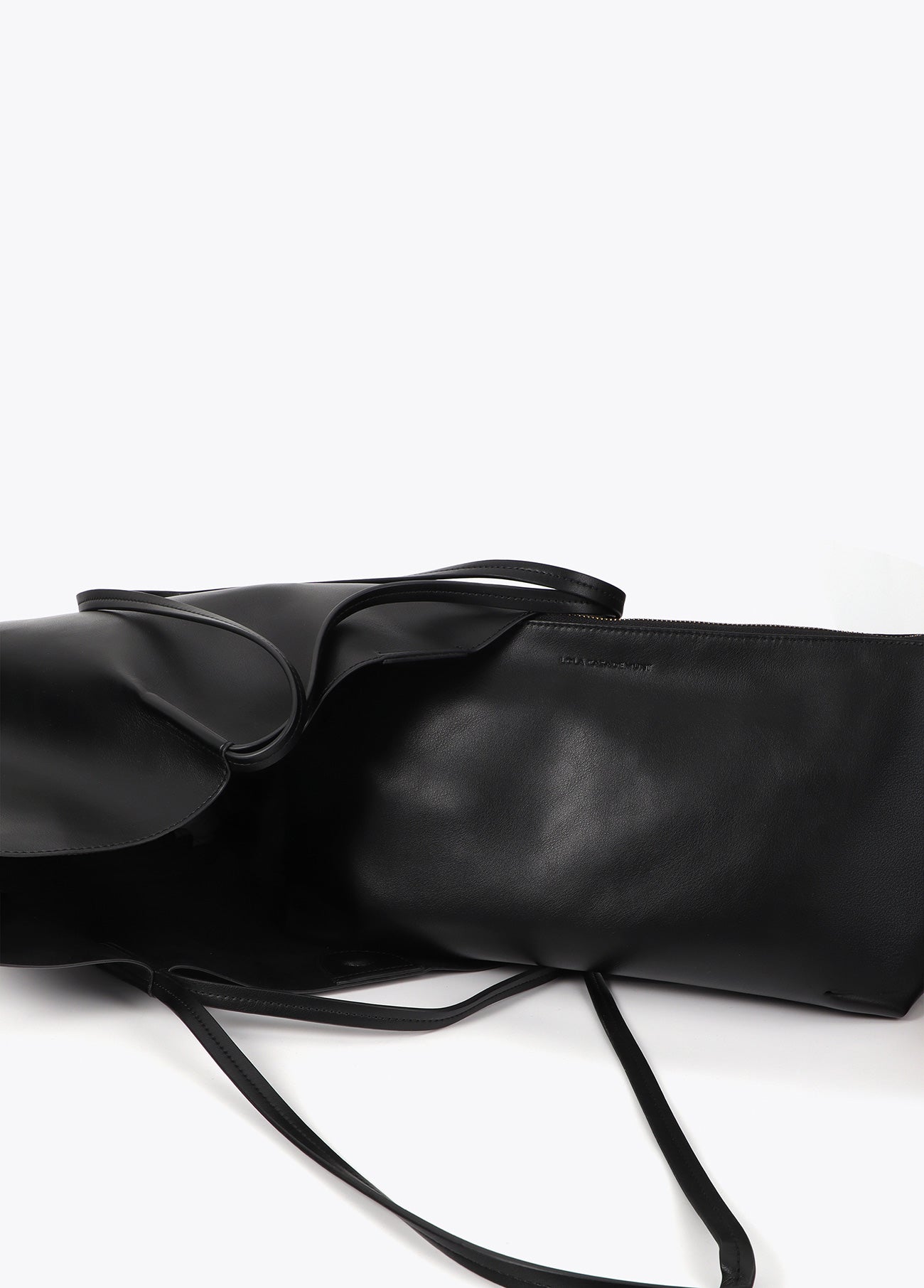 lf2604070-Leather-effect shopper with double handle-Black