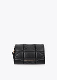 lf2604086-Padded shoulder bag with knot detail with LC-Black