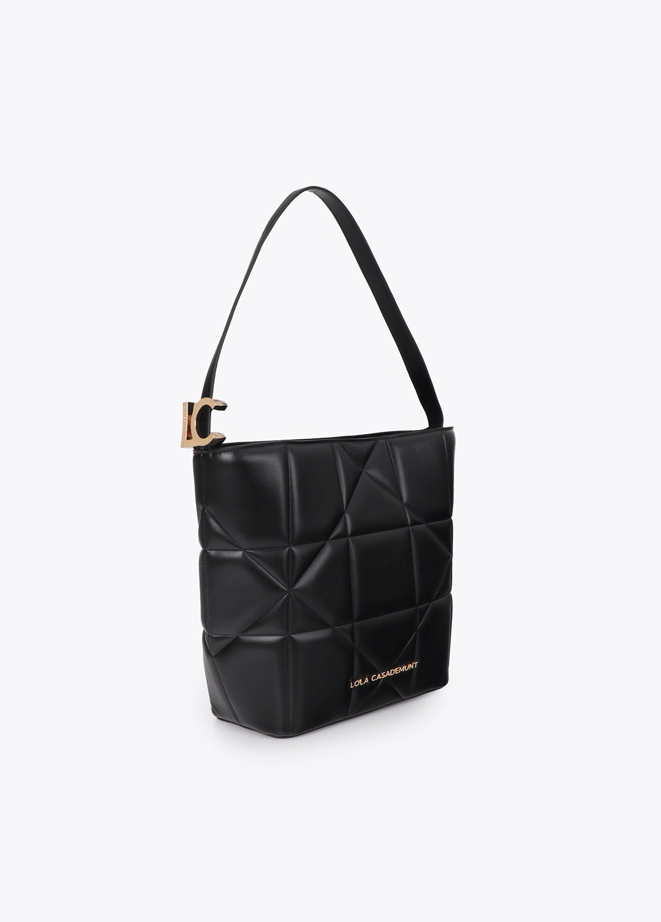 lf2604088-Hobo quilted knot detail with LC-Black