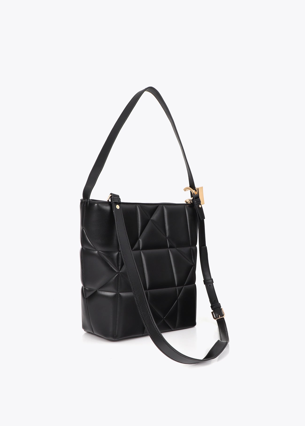 lf2604088-Hobo quilted knot detail with LC-Black
