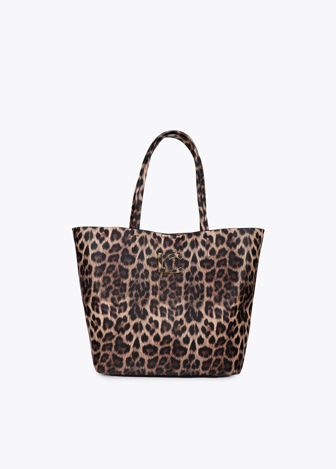 lf2604097-Basic animal print shopper-Black-Brown