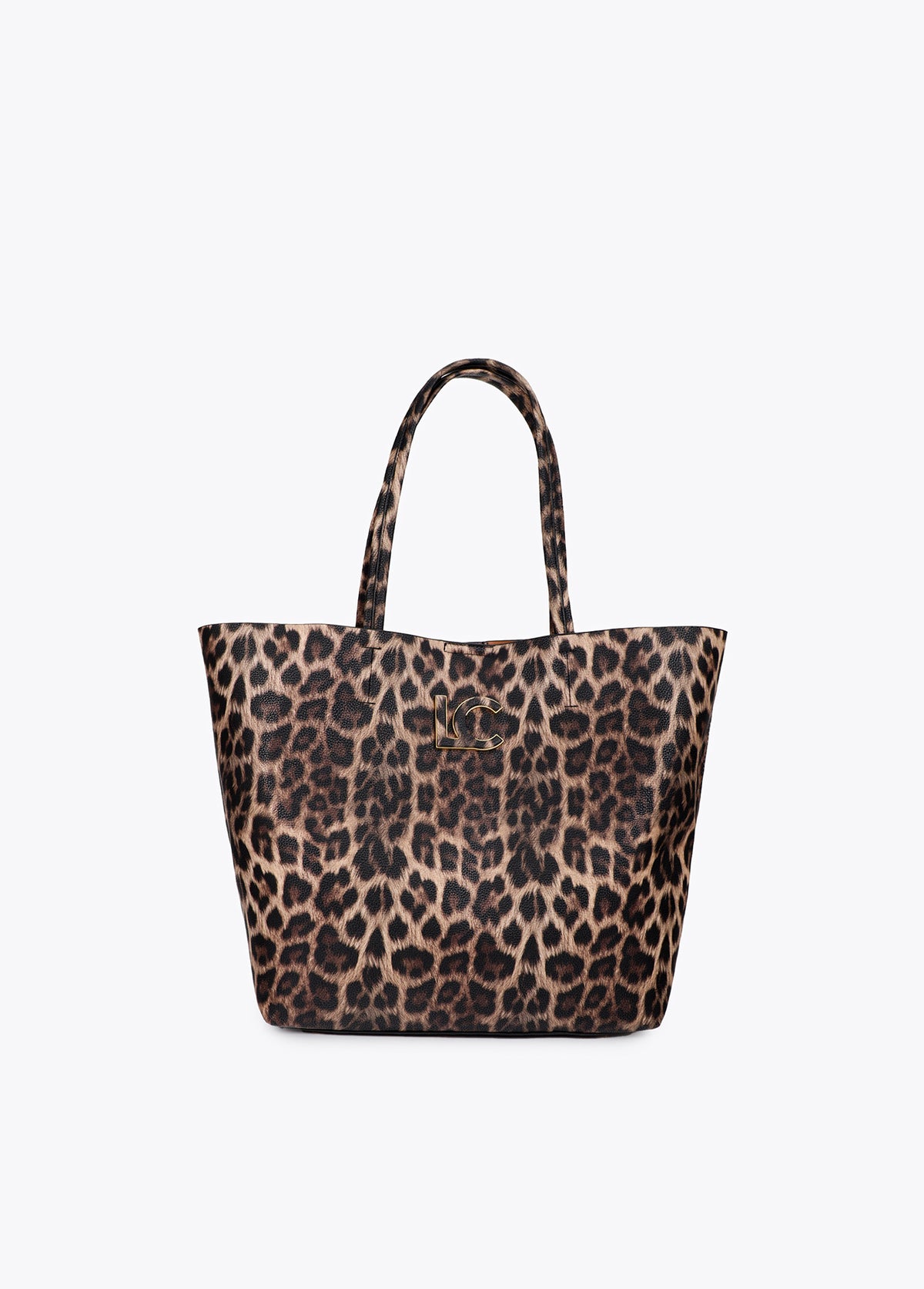 lf2604097-Basic animal print shopper-Black-Brown
