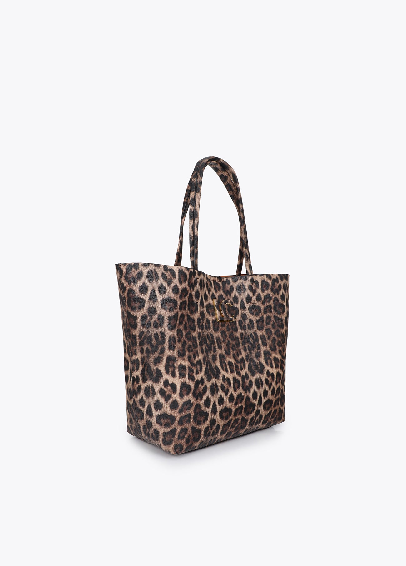 lf2604097-Basic animal print shopper-Black-Brown