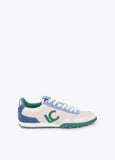 lf2605005-Sporty combination in different materials and leather-Ecru-Blue