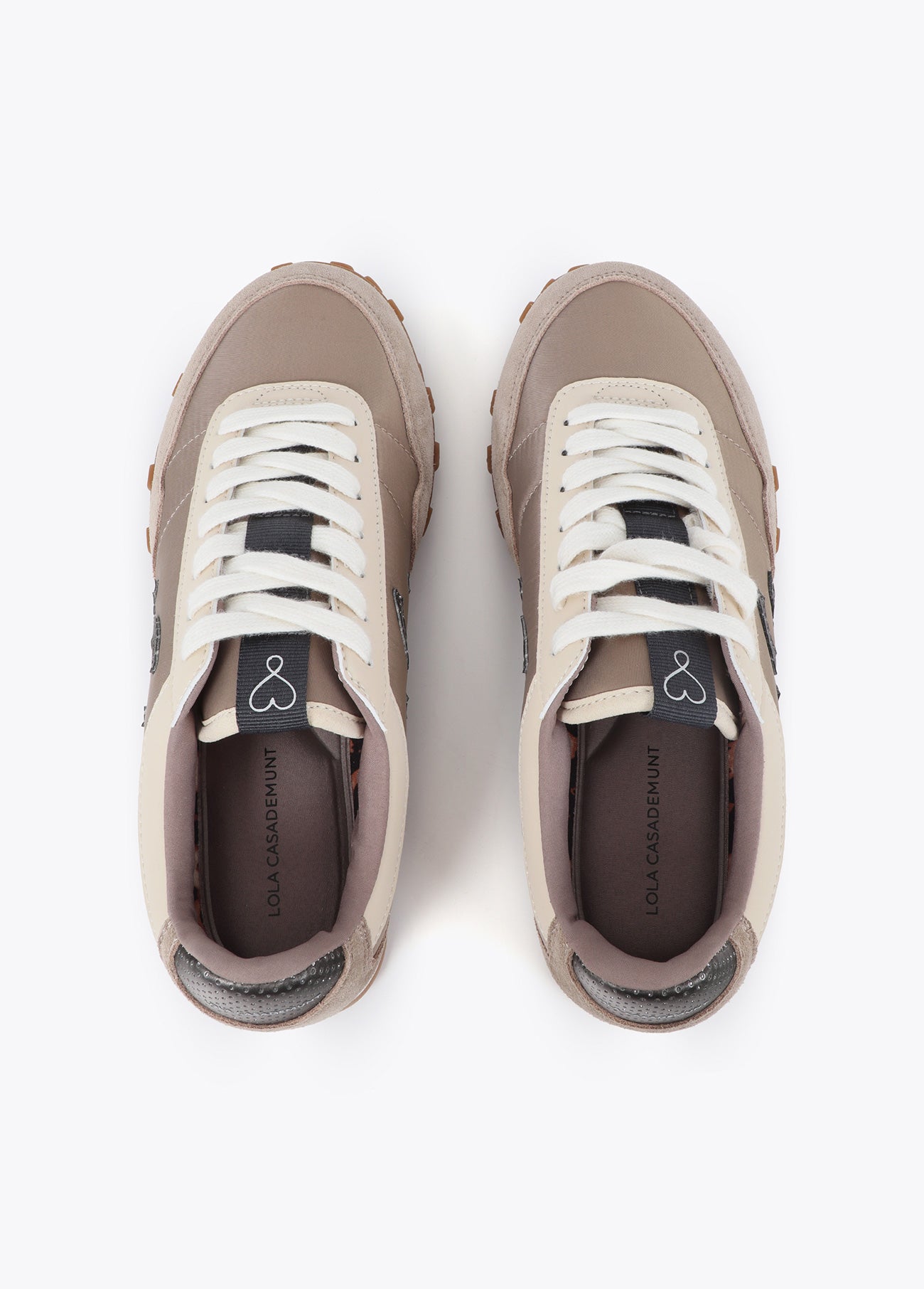 lf2605010-Sporty combination in different materials and leather-Grey-Metal