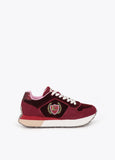 lf2605013-Sneaker with custom platform in combination of materials and leather-Black-Red