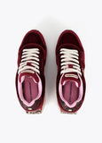 lf2605013-Sneaker with custom platform in combination of materials and leather-Black-Red