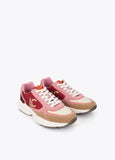 lf2605019-Sneaker with a combined running sole in different materials and leather-Pink-Orange