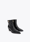 lf2605023-LC textured leopard leather effect ankle boots-Black