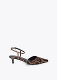 lf2605025-Slingback shoe in animal print-Brown-Black