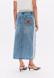 lf2608005-Denim and Jersey Combo Skirt with Patches-Gray Denim