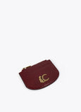 lf2612006-Crocodile effect card holder-Bordeaux