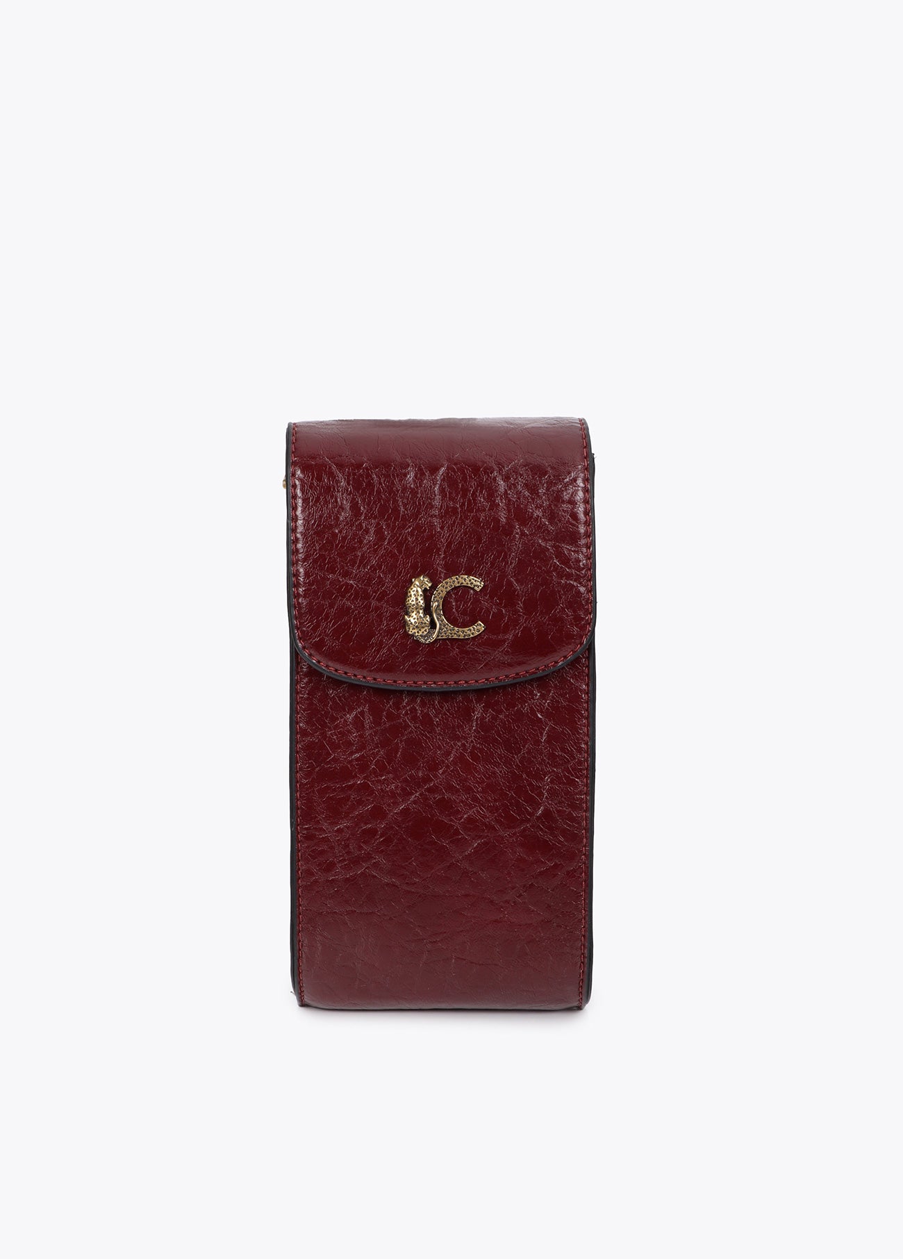 lf2612009-Crocodile effect mobile phone case-Bordeaux
