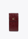 lf2612009-Crocodile effect mobile phone case-Bordeaux