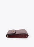 lf2612009-Crocodile effect mobile phone case-Bordeaux