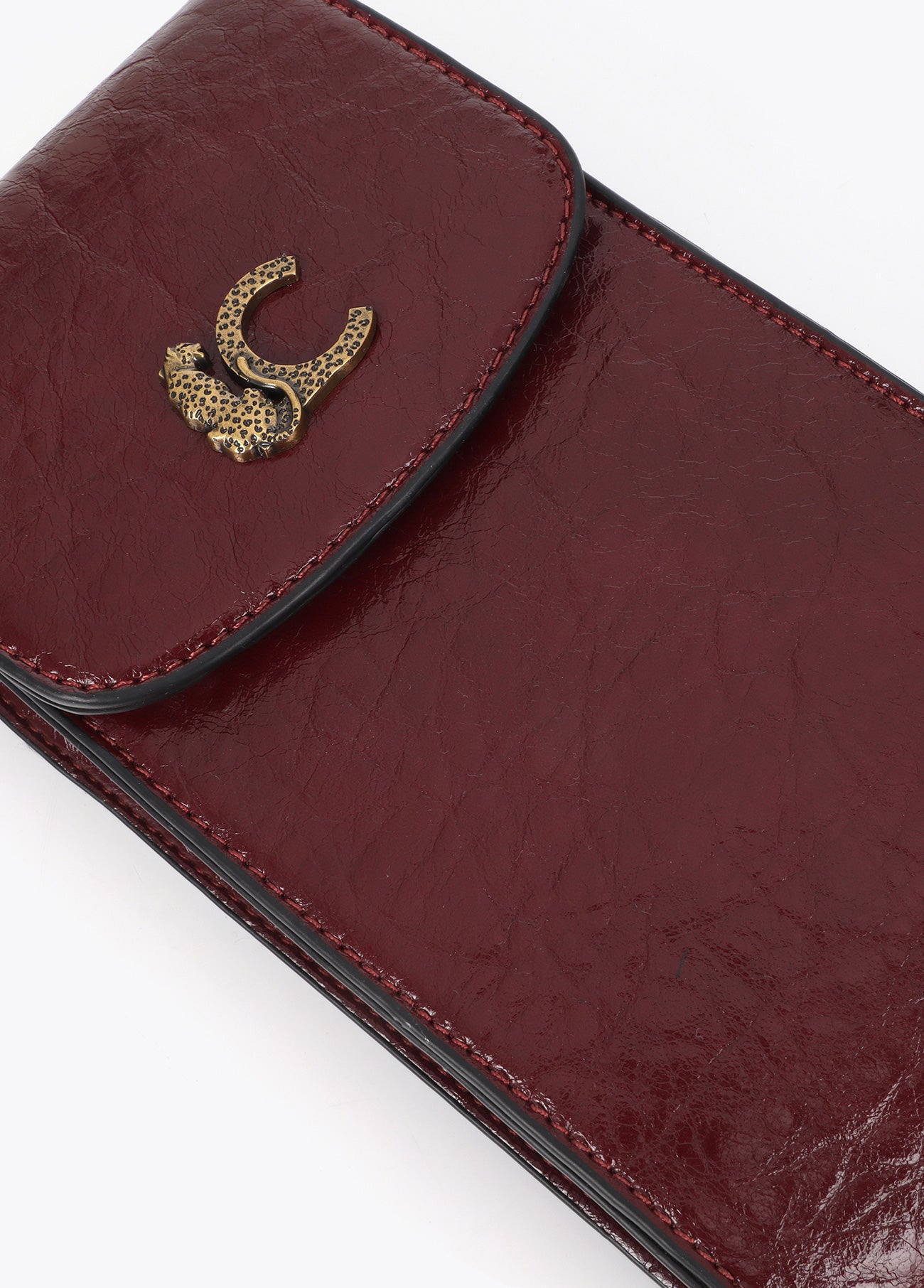 lf2612009-Crocodile effect mobile phone case-Bordeaux