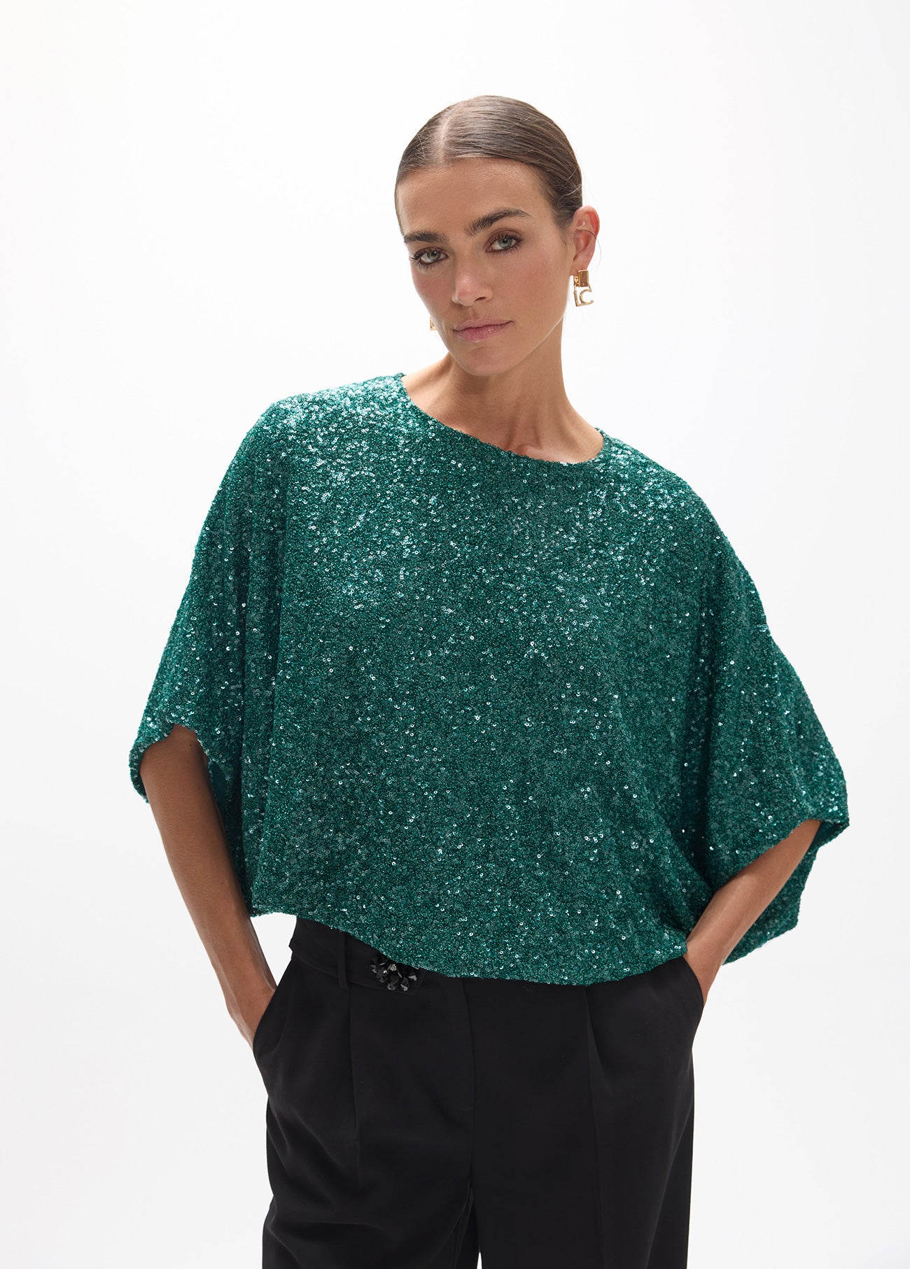 lf2615004-Layer sequins-Petrol