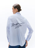 lf2615021-Poplin shirt with details and patches-Sky Blul