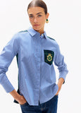 lf2615037-Tartan striped combo shirt-Blue-Green