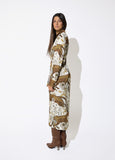 lf2616004-Long printed dress-Ecru-Multicolor