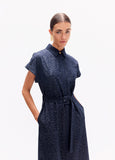 lf2616022-Long denim dress-Blue-Blue