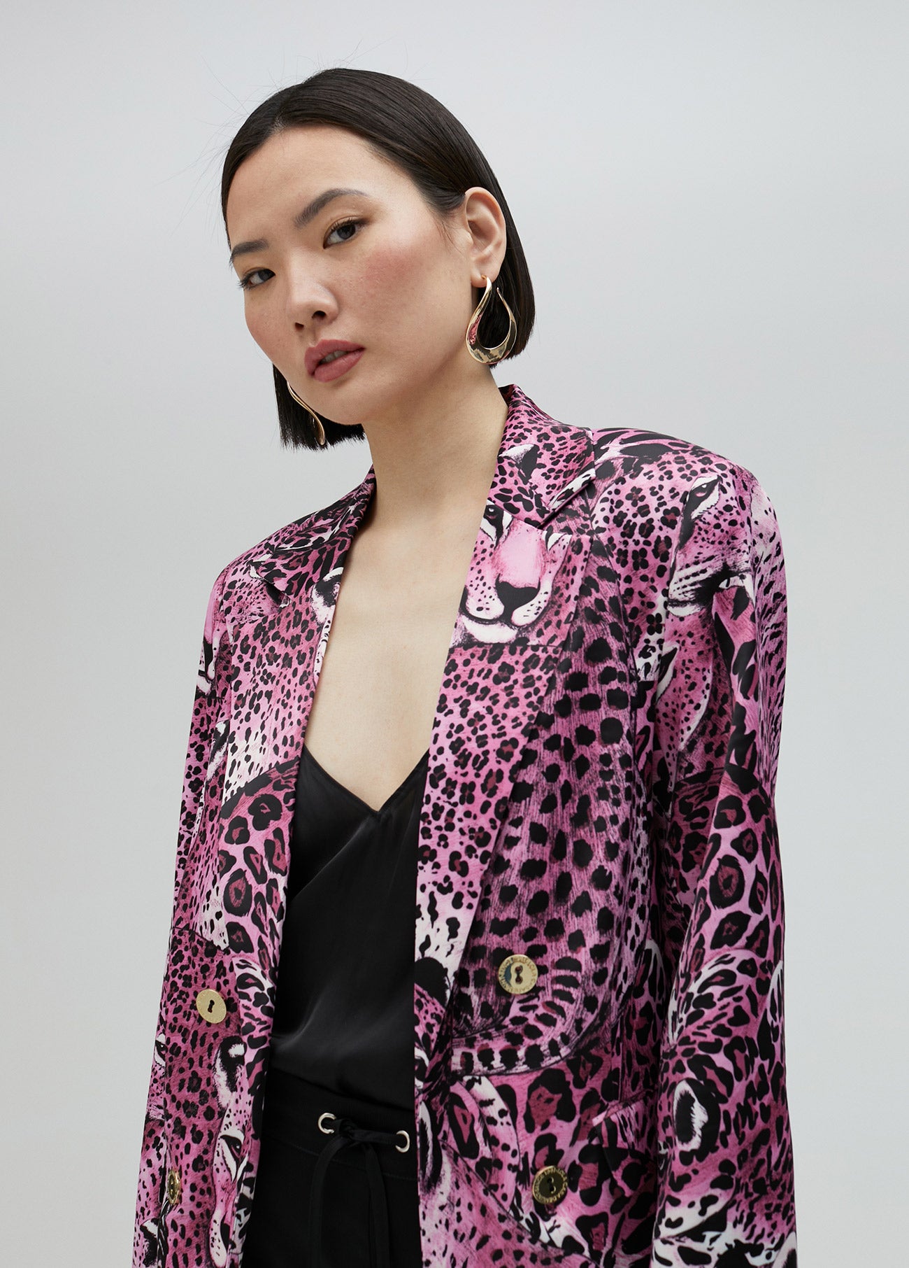 Animal print blazer