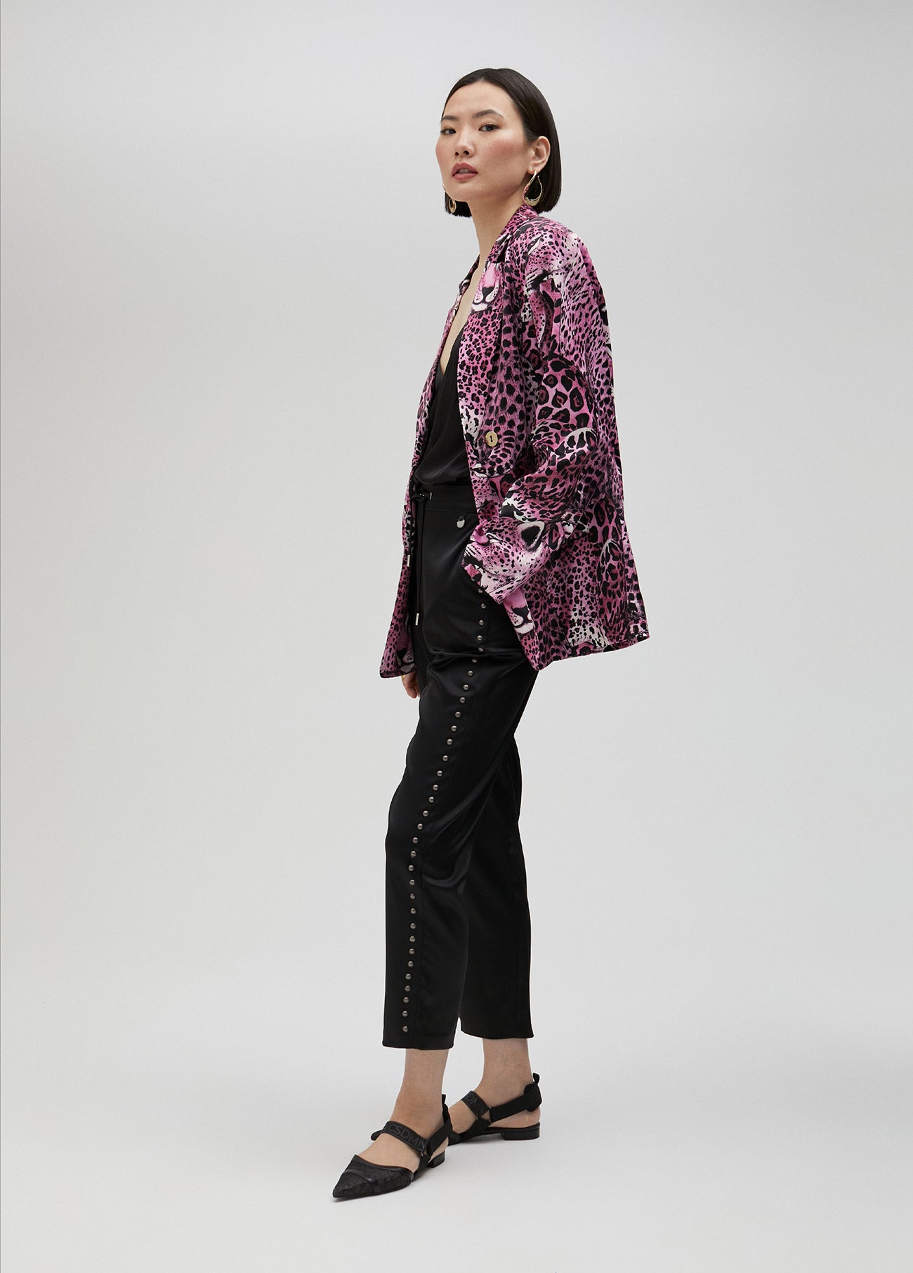 Animal print blazer