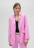 Oversize satin blazer