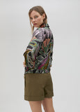 Printed bomber jacket