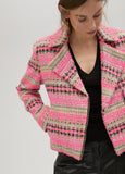 Tweed biker jacket