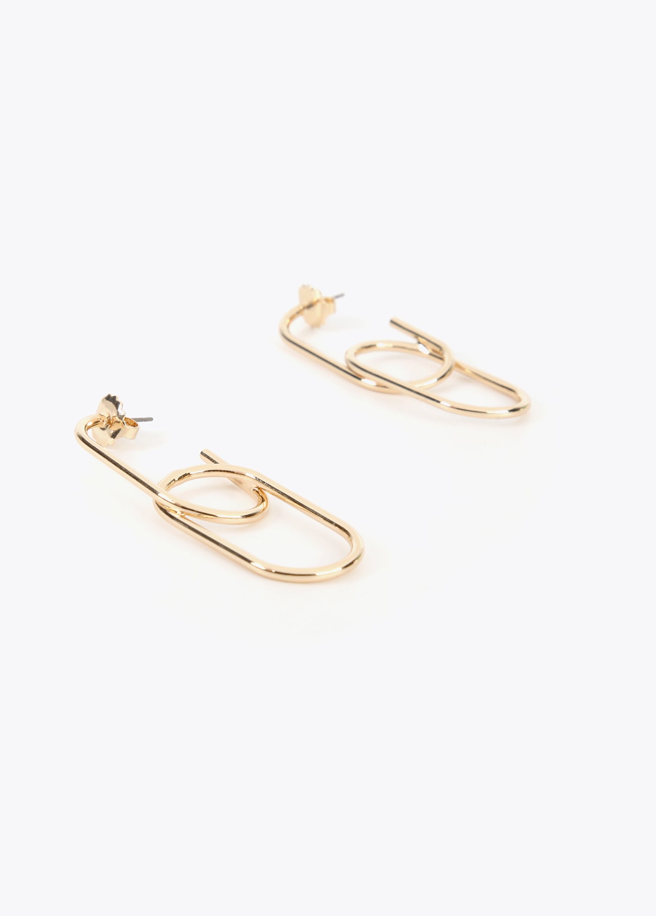 Gold-toned intertwined earrings