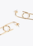 Gold-toned intertwined earrings