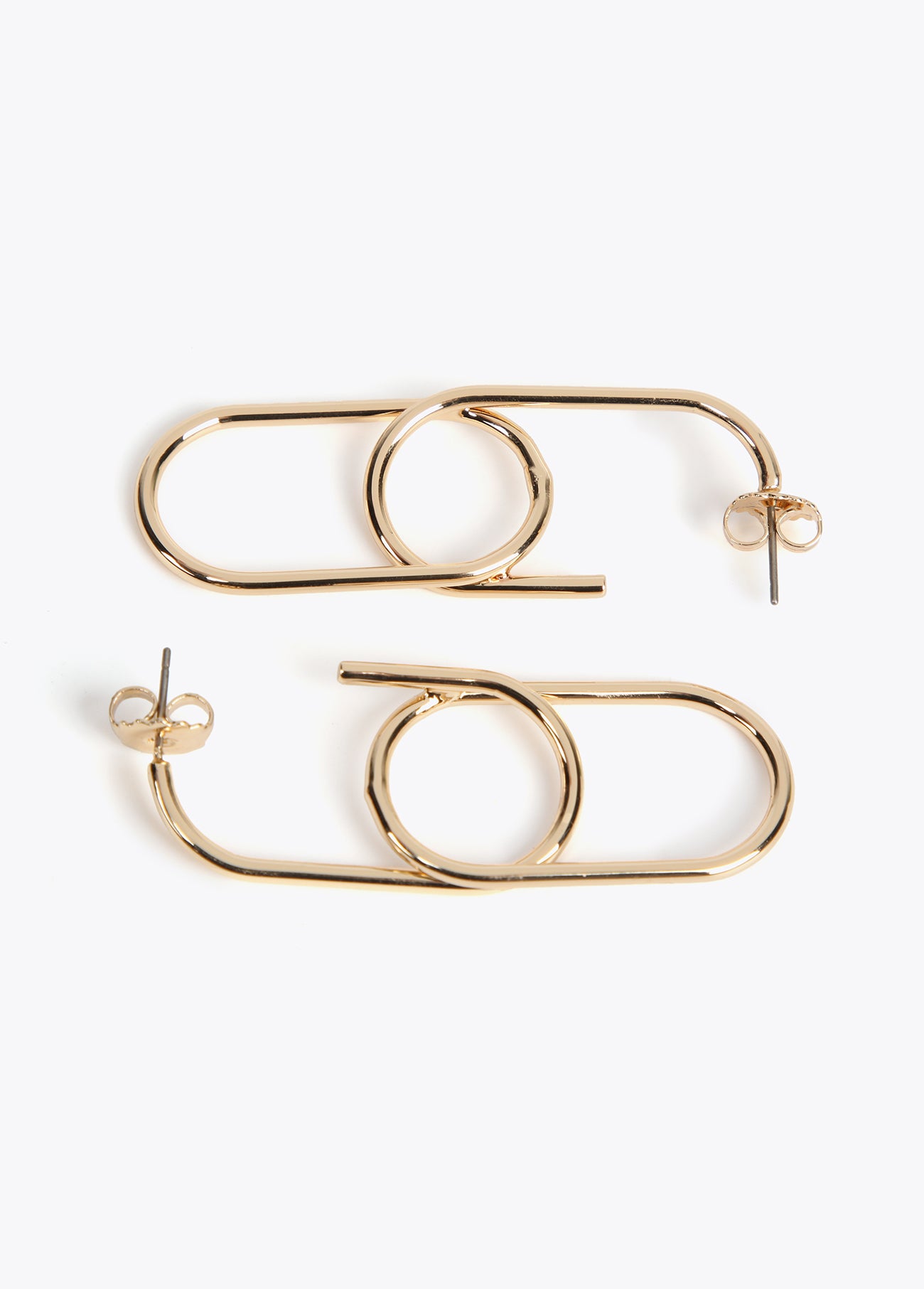 Gold-toned intertwined earrings