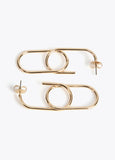 Gold-toned intertwined earrings