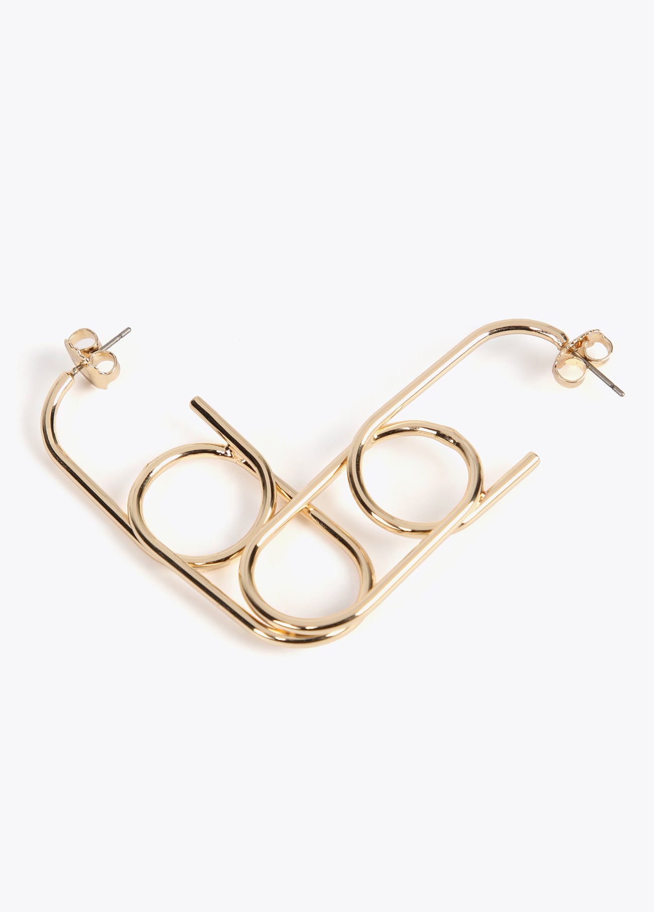 Gold-toned intertwined earrings