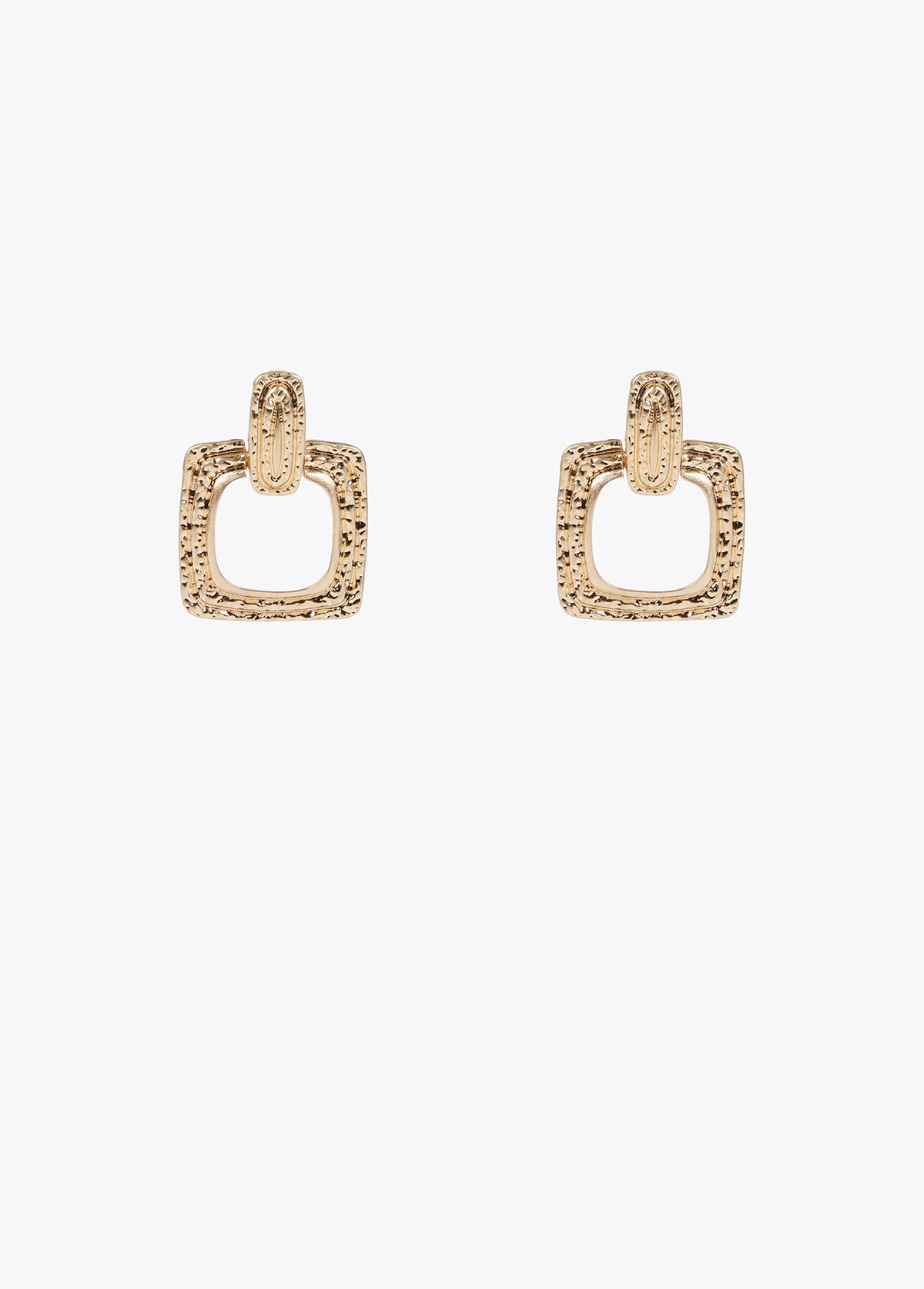 Gold-toned two-piece earrings