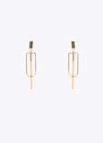 Two-piece gold-toned earrings