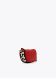 Crossbody bag with eyelets and logo strap