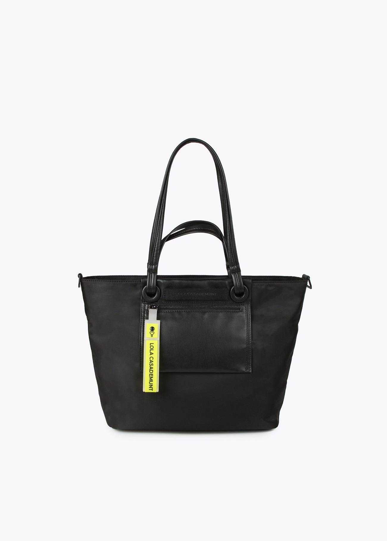 Nylon tote bag with neon details