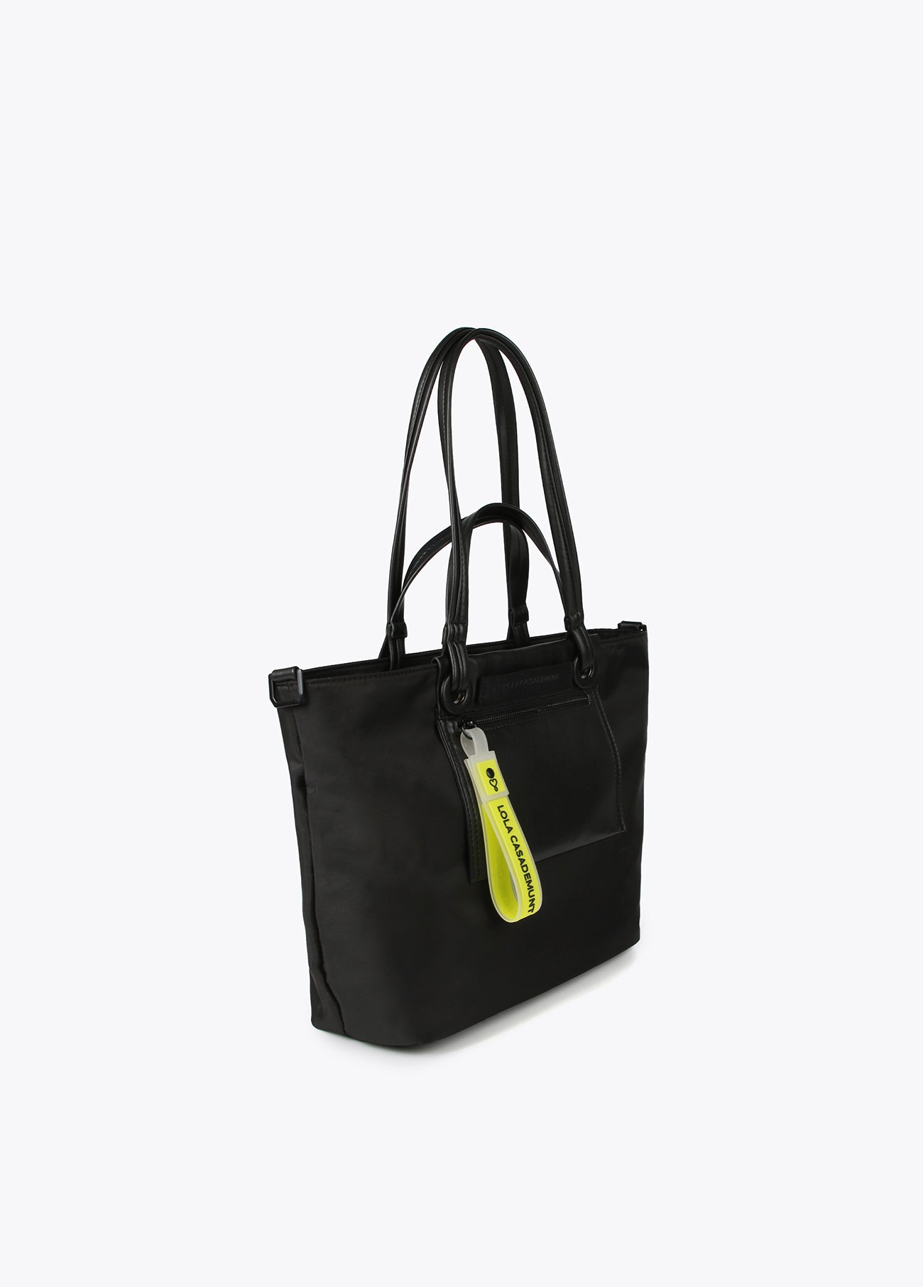 Nylon tote bag with neon details